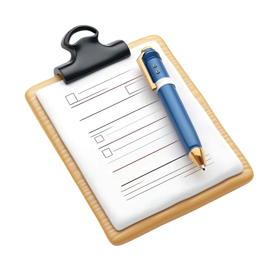 3D clipboard illustration